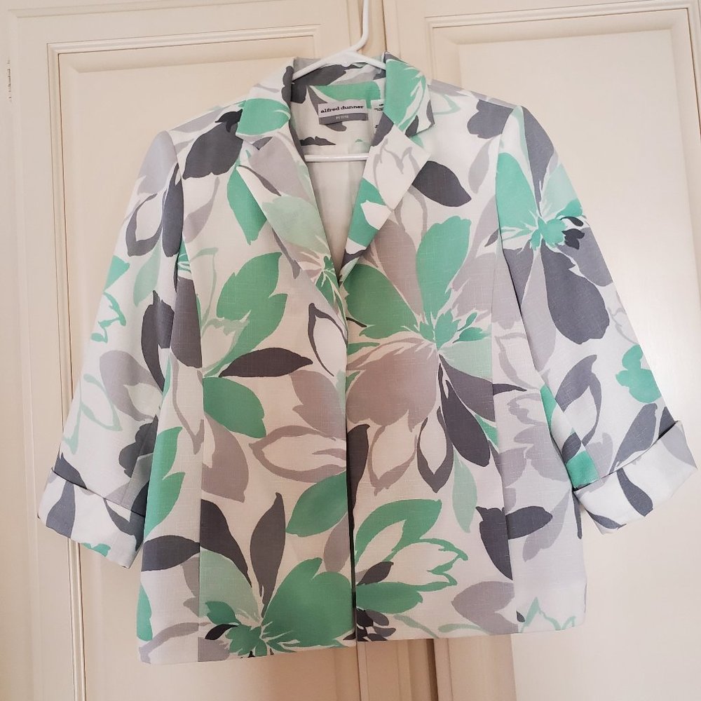 Green Floral Blazer